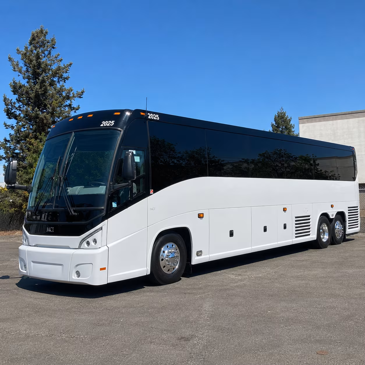 large groups from across the valley ride together on charter buses